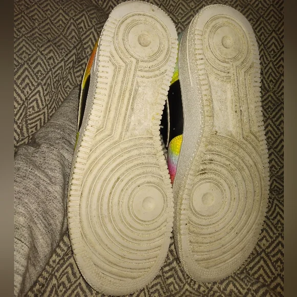 Nike Air Force 1 Low Black Tie Dye Mens Size 1 - Picture 13 of 13